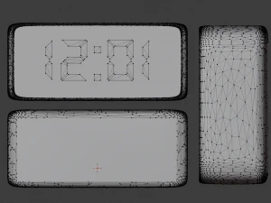 modern digital alarm clock 3D Model