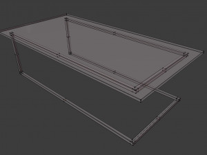 wooden table Model 3D
