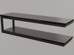 wooden shelves 3D मॉडल