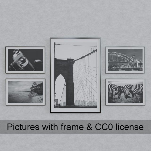 collection of paintings Model 3D .c4d .max .obj .3ds .fbx .stl .blend 
