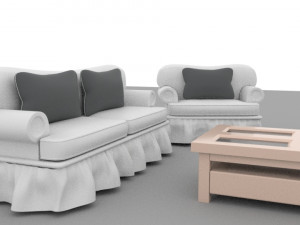 living room modelado 3d Modelo 3D