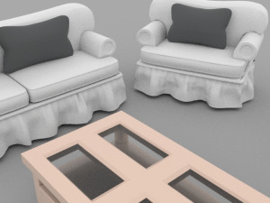 living room modelado 3d 3D Modell