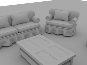 living room modelado 3d 3D Modell