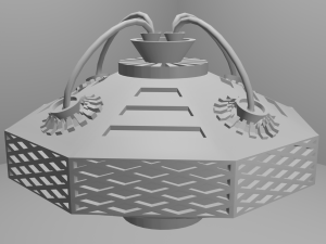 metal robot with wires 3D Model