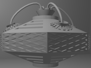 metal robot with wires 3D Model