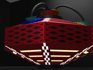 metal robot with wires 3D Model