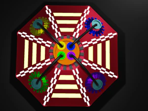 metal robot with wires 3D Model