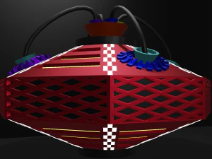 metal robot with wires 3D Model