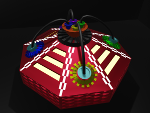 metal robot with wires 3D Model