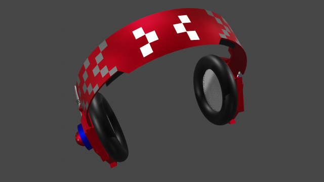gaming headphone Modello di stampa 3D .c4d .max .obj .3ds .fbx .stl .blend 