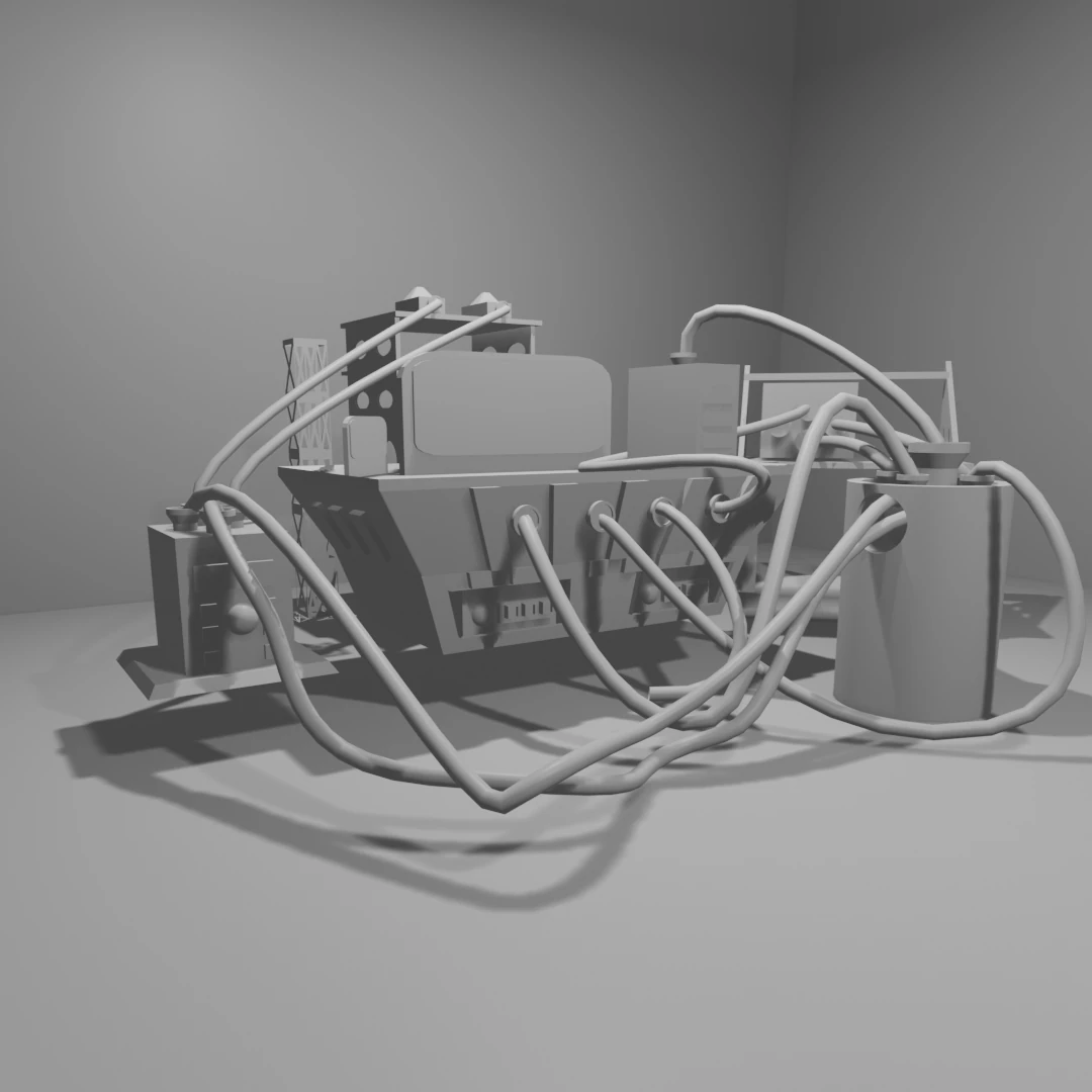 free computer with wires for 3d print 3D Print Model .c4d .max .obj .3ds .fbx .stl .blend 