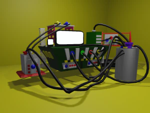 free computer with wires for 3d print 3D Print Model