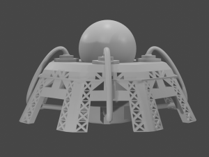 green robot with wires 3D Model