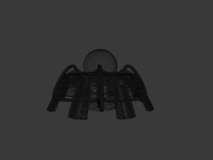 green robot with wires 3D Model