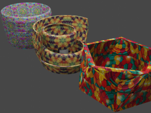 creative flower pot 3 pieces 3D Model