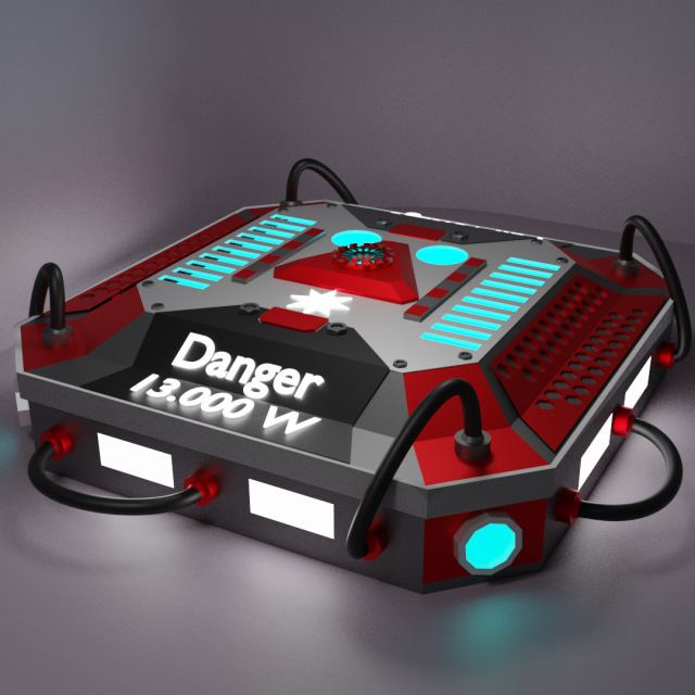 electronic robot full voltage Modello 3D .c4d .max .obj .3ds .fbx .stl .blend 