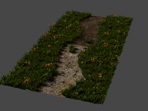 path in wood Model 3D