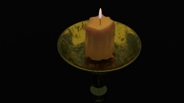Candle 3D Model .c4d .max .obj .3ds .fbx .stl .blend 