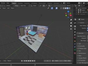 isometric 3d room 3D Model