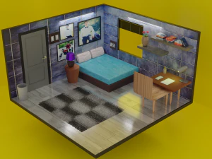 isometric 3d room 3D Model