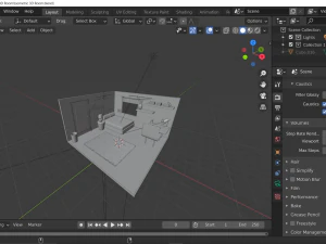isometric 3d room 3D Model