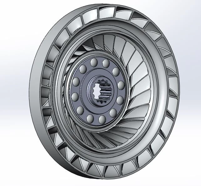 torque converter turbine wheel 3D Model .c4d .max .obj .3ds .fbx .stl .blend
