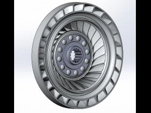 토크 컨버터 터빈 휠 3D 모델