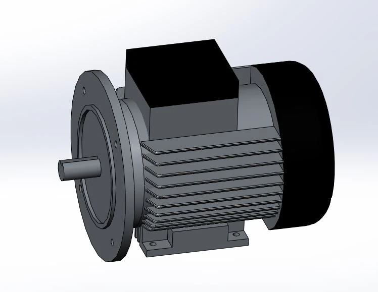 electric motor 15kw 3000rpm feet - flange 802 15 3000 3D Model .c4d .max .obj .3ds .fbx .stl .blend