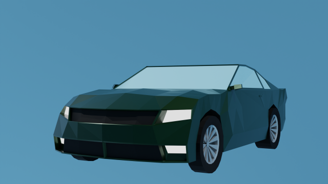 lowpoly car 3D 模型 .c4d .max .obj .3ds .fbx .stl .blend 