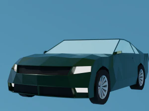 mobil poli rendah Model 3D