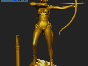 Girl archer 3D Print Model
