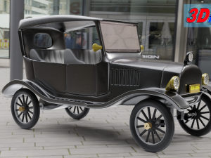 Classic car for animation 3D Модель