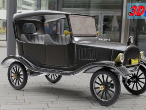 Classic car for animation 3D Model