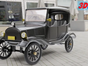 Classic car for animation 3D Model