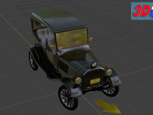 Classic car for animation 3D Model