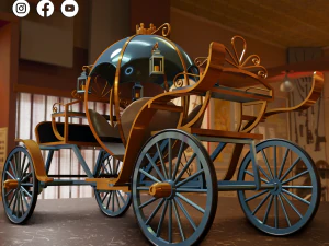 Cinderella carriage 3D Print Model