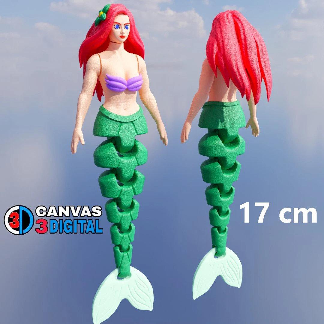 ARIEL MERMAID TOY 3D Print Model .c4d .max .obj .3ds .fbx .stl .blend