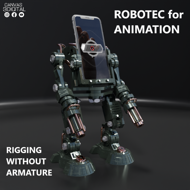 MILITARY ROBOT FOR SMARTPHONE ANIMATION Modello 3D .c4d .max .obj .3ds .fbx .stl .blend 