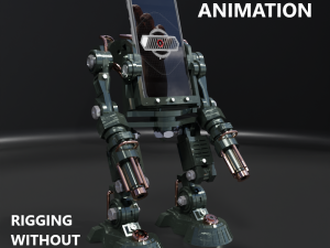 MILITARY ROBOT FOR SMARTPHONE ANIMATION Modelo 3D
