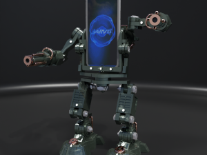 MILITARY ROBOT FOR SMARTPHONE ANIMATION Modello 3D
