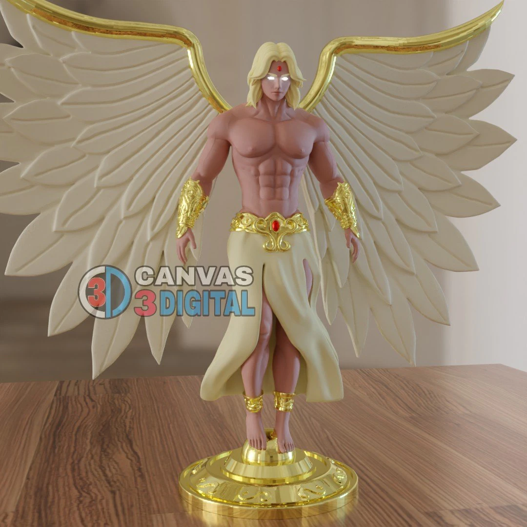 GOLDEN ANGEL 3D Print Model .c4d .max .obj .3ds .fbx .stl .blend