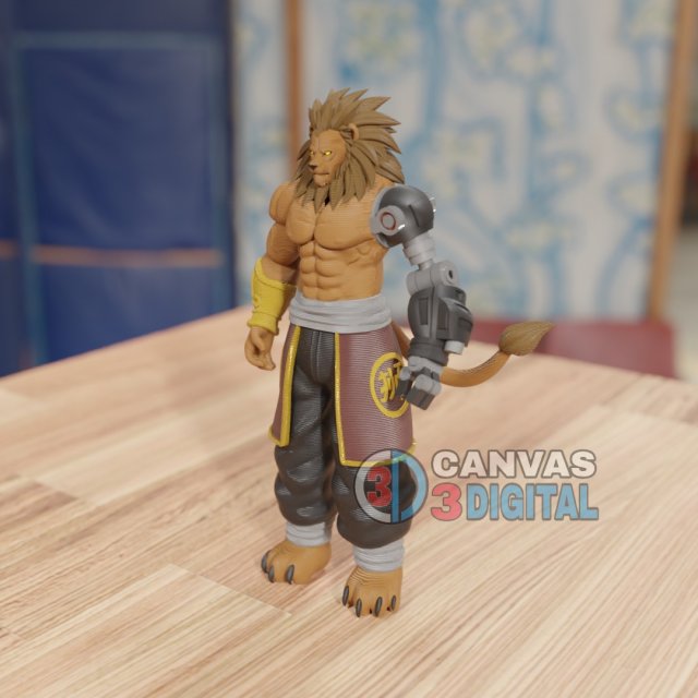 WARRIOR LION 3D Принт Модель .c4d .max .obj .3ds .fbx .stl .blend 