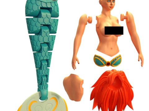 MERMAID TOY 3D Print Model