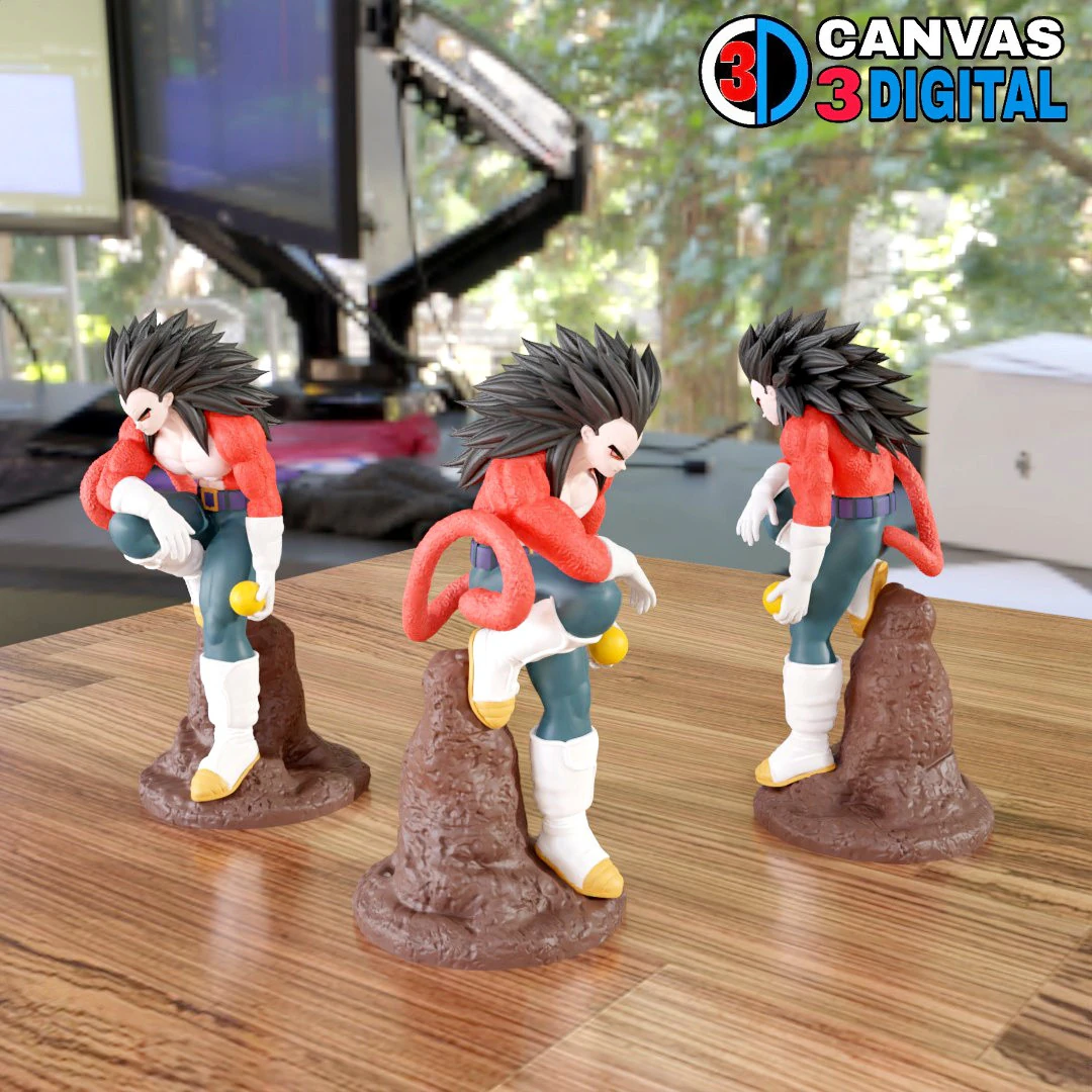 VEGETA SSJ4 3D Print Model .c4d .max .obj .3ds .fbx .stl .blend 