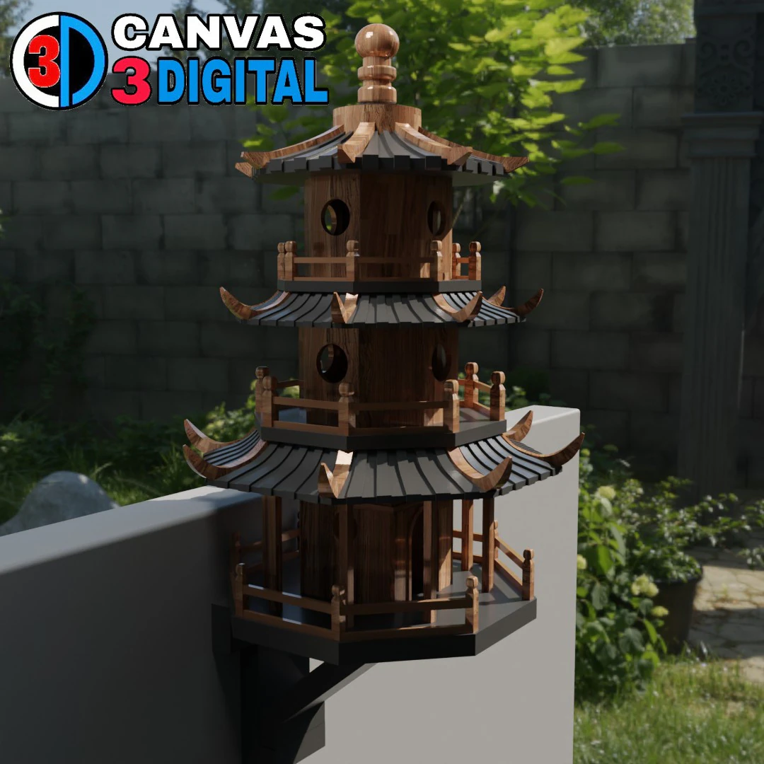 バードハウス 3Dプリントモデル .c4d .max .obj .3ds .fbx .stl .blend 