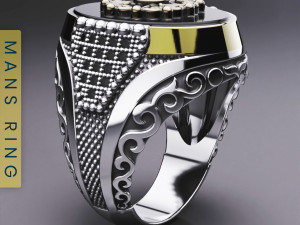 turkish mens ring 3d print model 3D Принт Модель