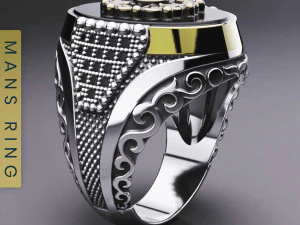 türk erkek yüzüğü 3d baskı modeli 3D Baskı Modeli