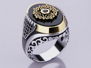 turkish mens ring 3d print model Modelo de impresión 3D