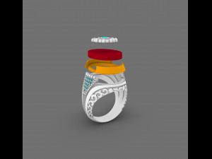 turkish mens ring 3d print model Modelo de impresión 3D