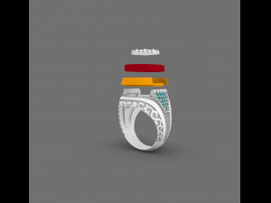 turkish mens ring 3d print model Modelo de impresión 3D